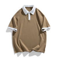 Men's Lapel Hong Kong Style Casual Short Sleeve