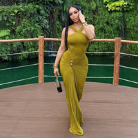 Women's Fashion Cross-Neckline Dress