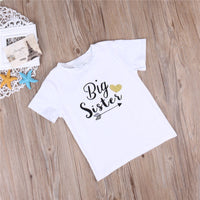 Baby Romper Sisters And Brothers Printed Short Sleeve