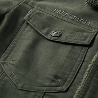 Men's Plus Size Cotton Multi-pocket Thermal Jacket