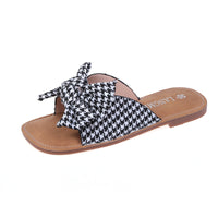Bowknot Flip-flops Flat Soft Bottom Vacation Beach Sandals