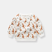 Round Neck Pullover Baby Long Sleeve Cotton Top