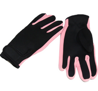 Outdoor wear-resistant gloves-black + pink-L size-diving material-1 pair