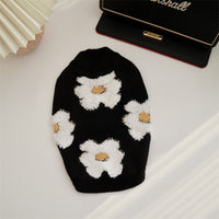 Pet Sweater Autumn And Winter Thick Warm Flowers