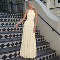 Summer Fashion Backless Halter Pleated Dress