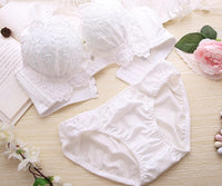 Lace Sexy Deep V Gather Underwear Without Steel Ring