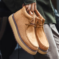 Mens Genuine Leather Suede Kangaroo Shoes Suede Martens Boots