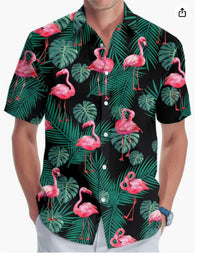 Plus Size Men's Fashion Digital Printing Short Sleeve