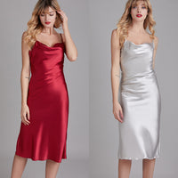 Silk Pajamas For Women Spring And Summer Elegant Swing Collar Thin Home Can Be Worn Outside