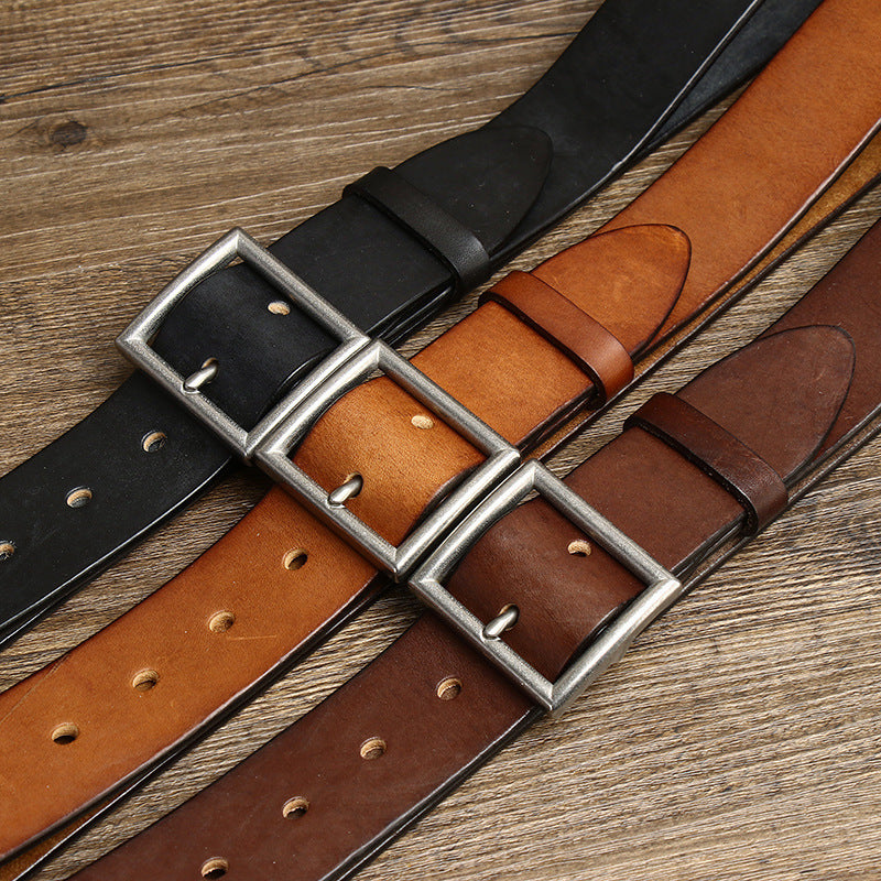 Handmade First Layer Pure Cattlehide Belt For Men