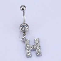 English alphabet hypoallergenic body piercing navel nail
