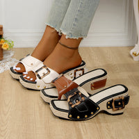 Plus Size Trend Platform Wedge Sandals Rivet