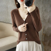 Spring And Summer New V-neck Cardigan Loose Plus Size Women's Clothing