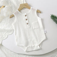 Newborn Summer Jumpsuit Thin Sleeveless Pajamas