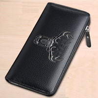 Men's Top Layer Cowhide Long Leather Clutch