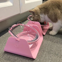 Adjustable pet cat bowl