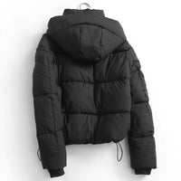Spanish Style Winter New Versatile Loose Fluffy Bread Thickened Warm Hooded Cotton Coat Women