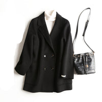 Vintage loose double faced cashmere suit coat