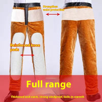 Thick Waist Support Leather Men's Casual Pants