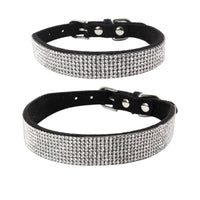 Adjustable Suede Leather Dog Collar Leash Set