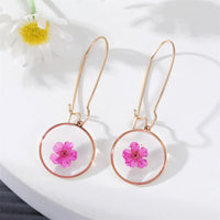 Creative Dried Flowers Ear Ring Simple Preserved Fresh Flower Eardrops