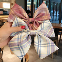 Girl's Plaid Bow Hairpin