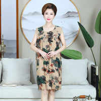 Silk nightdress sleeveless and loose