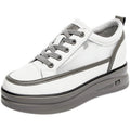 All-match Slimming Leather Breathable Mesh Platform Casual Women's Shoes