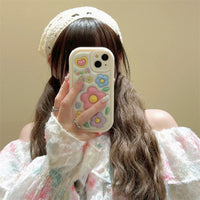 Simple Cute Three-dimensional Flower Phone Case