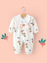 Comfortable wool cotton crotch one-piece Romper