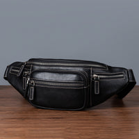 Cowhide Retro-style Casual Chest Bag