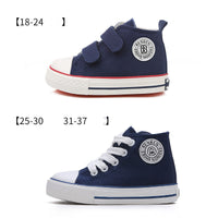 New boys and girls high-top canvas shoes