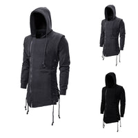 Men's Goth Hooded Sweater Jacket