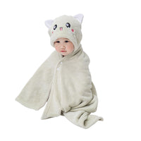 Absorbent Soft Hooded Children's Bath Towel, Bathrobe, Sand Blanket, Cloak,Quilt Blanket
