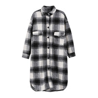 Plaid Net Red Woolen Coat Small Windbreaker