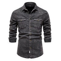 Men's Denim Shirt Quality Heavy Duty Washing