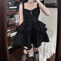 Elegant And Minimalist Black Slip Dress