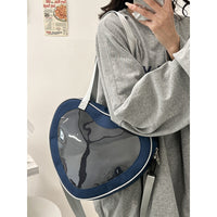Simple All-match Heart-shaped Transparent Hand Crossbody Bag