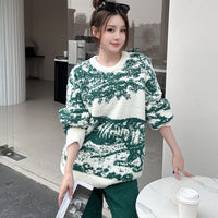 Half Velvet Ink Jungle Pajamas Women's Loose