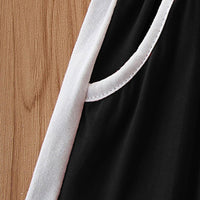 Three Piece White Hooded Sports Suspender Vest