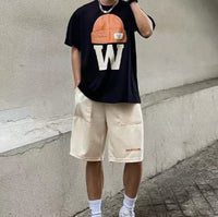 Shorts Men's China-Chic Hip Hop Drawstring Sports Straight Crops