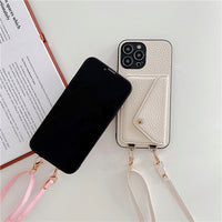 Lychee Pattern Card Holder Phone Case Envelope Diagonal Card