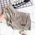 Men's Ice Silk Solid Color Home Leisure Shorts