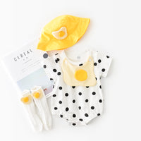 Newborn Cartoon Egg Triangle Romper Send Hat