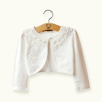Girls Cotton Shirt With Cotton Lace