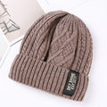 Double layer Plush knitted hat