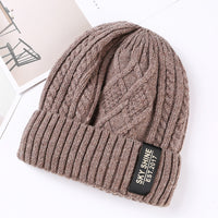 Double layer Plush knitted hat