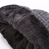 Double layer Plush knitted hat