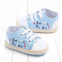 Spring and autumn casual elastic baby canvas shoes