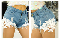 Women's jeans denim shorts hot pants